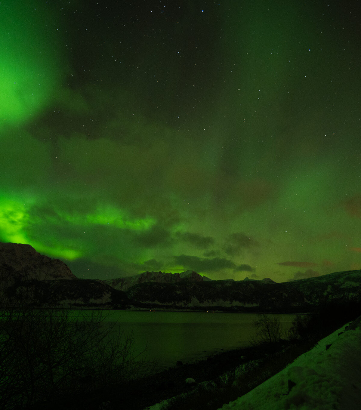 Green Fire Over the Fjord — Nupen