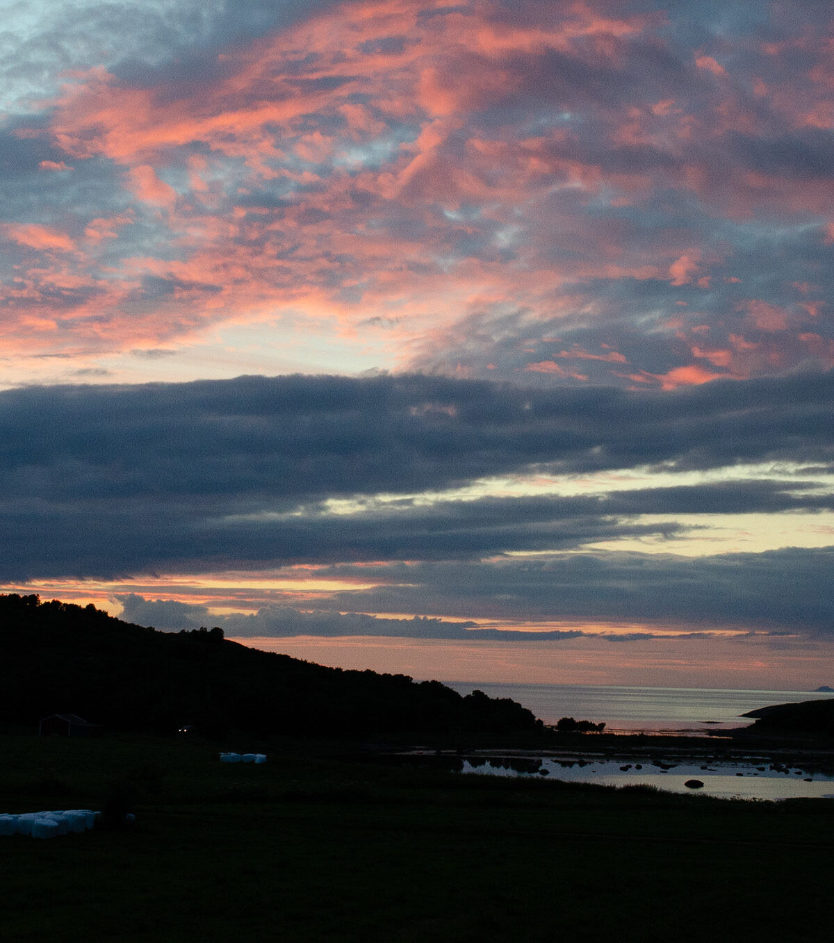 Pink Sky Over Dark Water