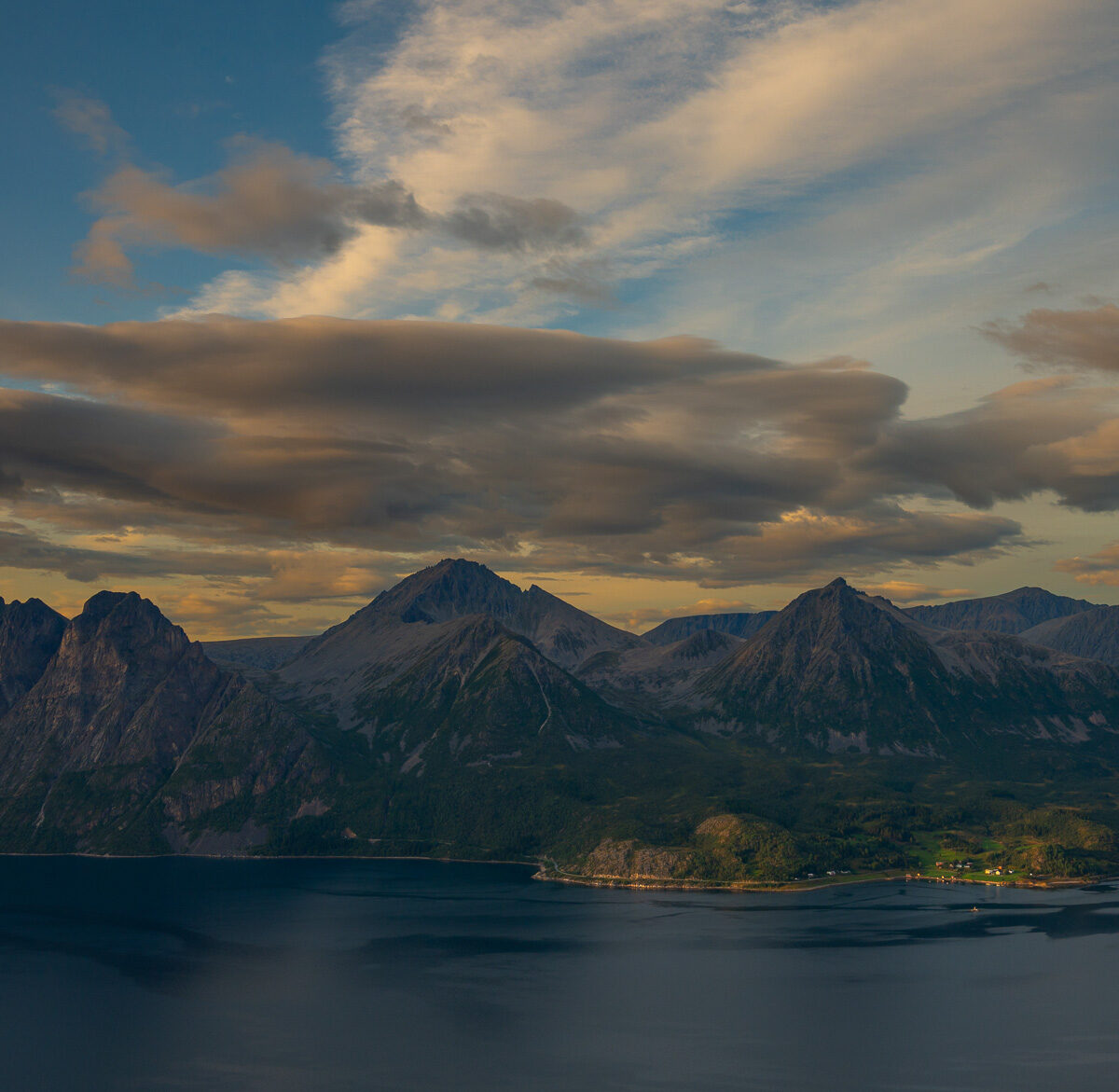 Streaked Sky Over the Fjord