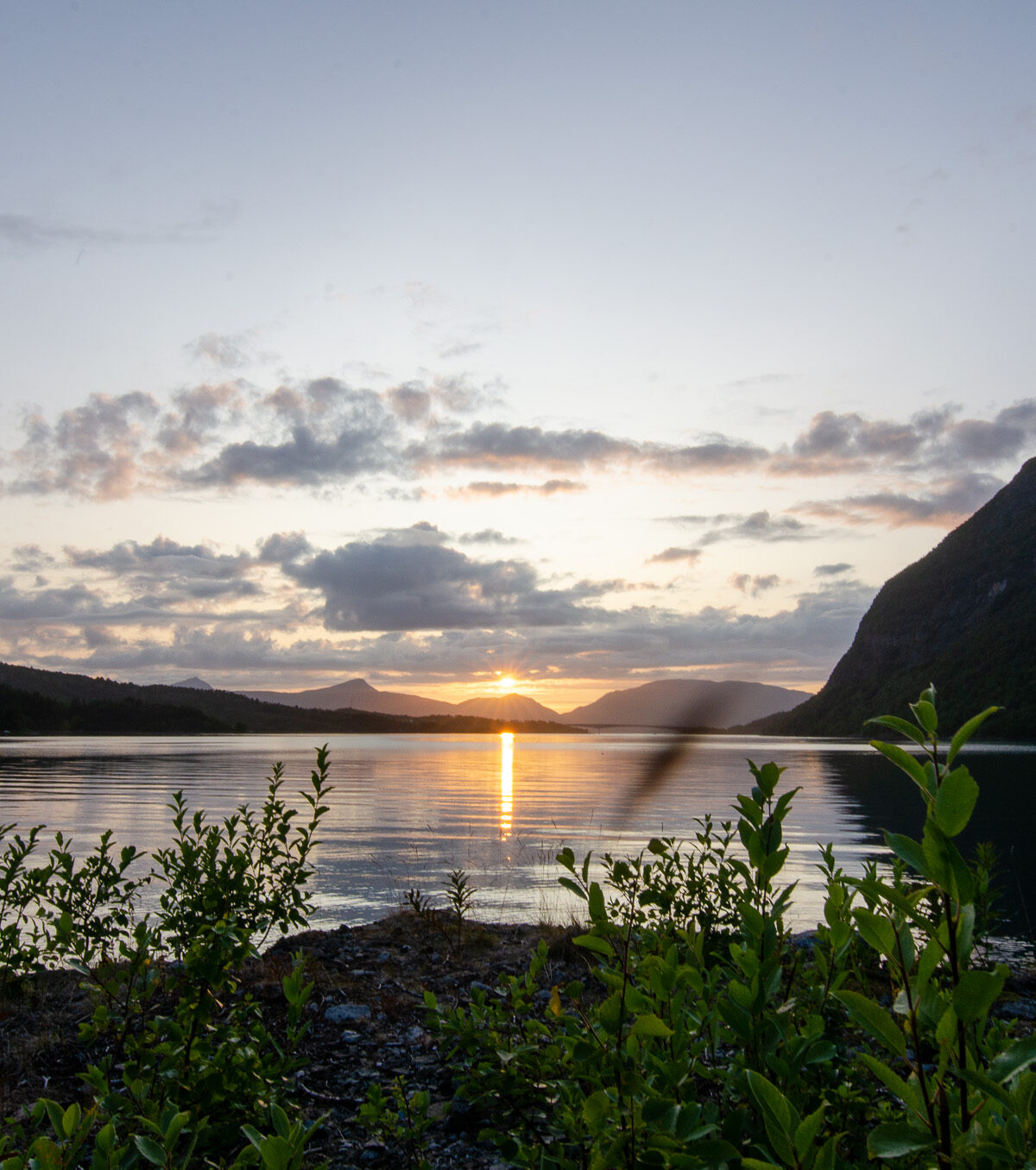 Sunset Over the Water — Djupfjordbotn